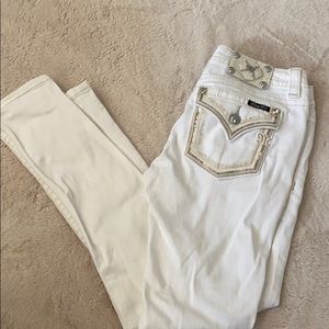 Miss Me white skinny jeans